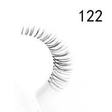 Hot selling New types wool natural comfort thick straight fork 122 Hand-sharpened eyelashes